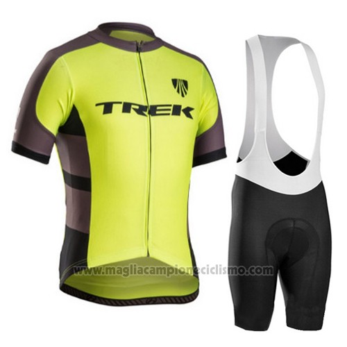 2016 Abbigliamento Ciclismo Trek Bontrager Nero e Giallo Manica Corta e Salopette